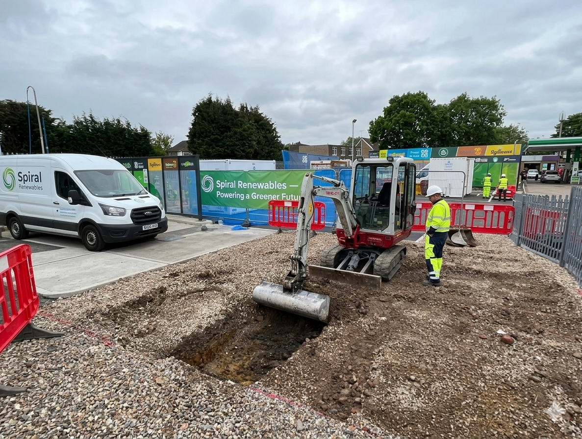 Spiral Renewables team on site
